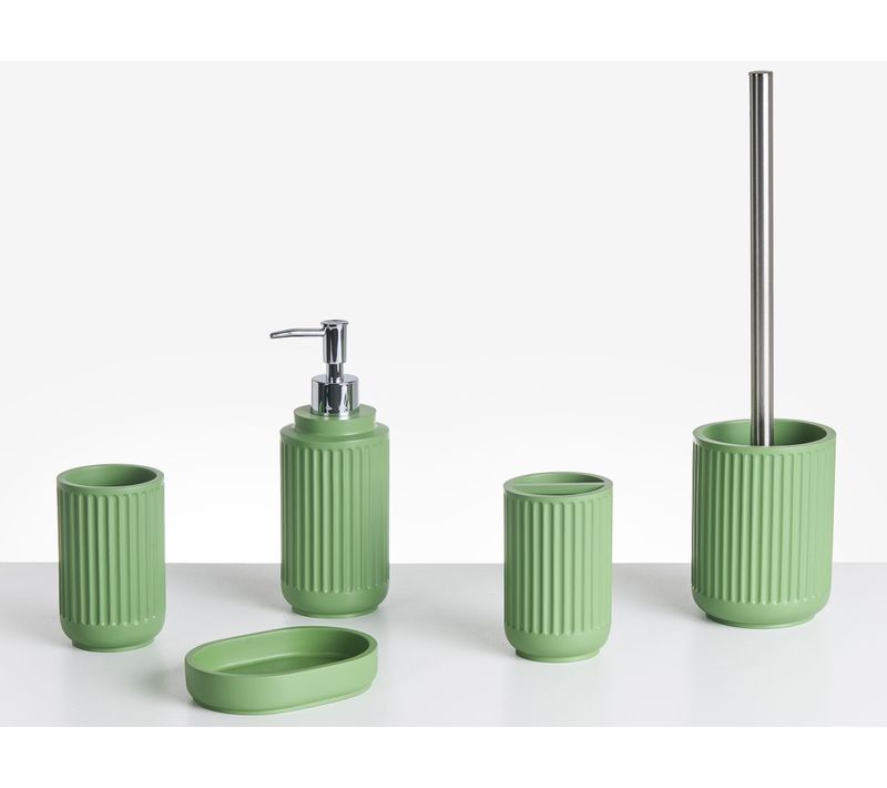 Set De 5 Accessoires De Salle De Bain Huarmey Vert
