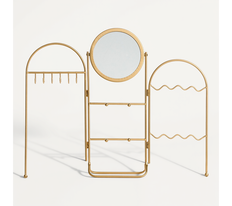 Porte-bijoux Avec Miroir Pirou Doré