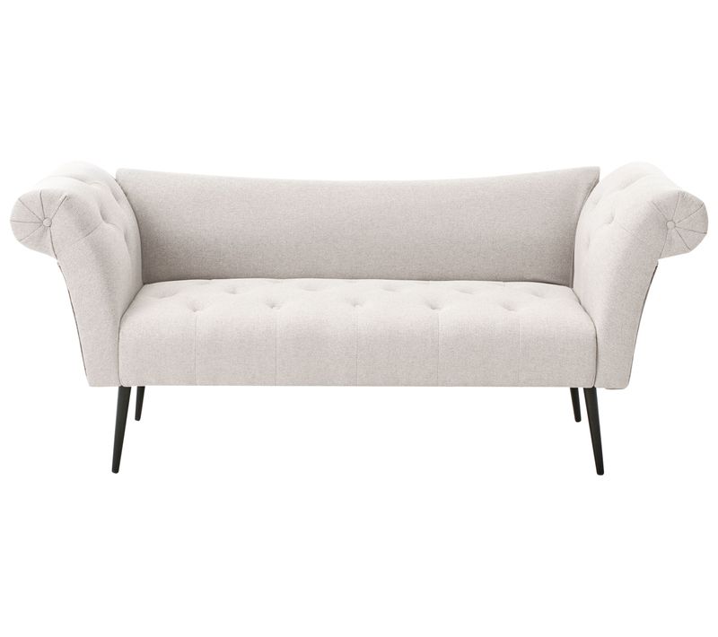 Chaise Longue Nantilly Tissu Beige Clair