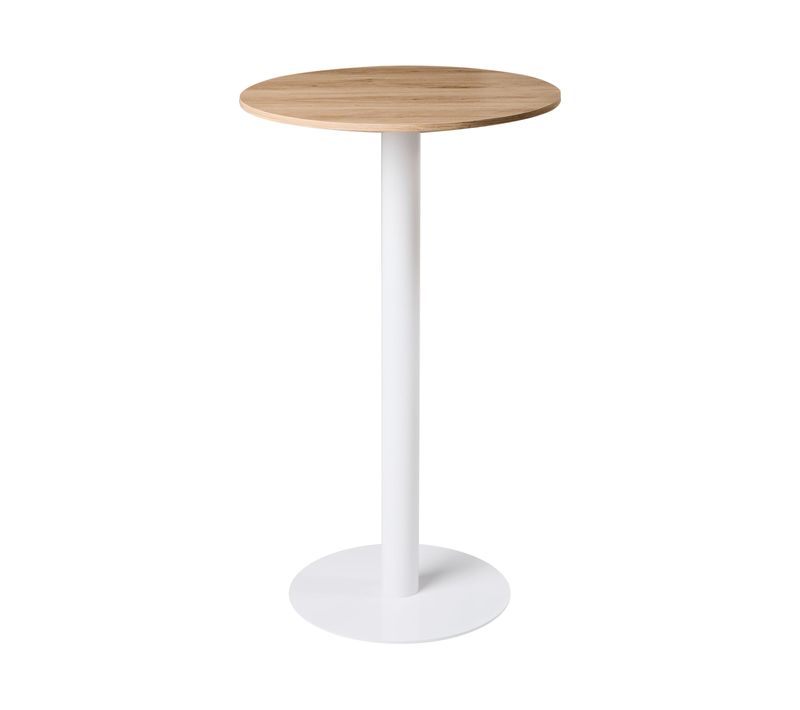 Table De Bar Morella Marron Clair/blanc 60 Cm 60 Cm