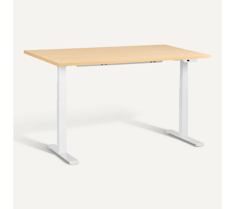 Bureau Réglable En Hauteur électriquement Destines Marron Clair/blanc 160 Cm 72 Cm