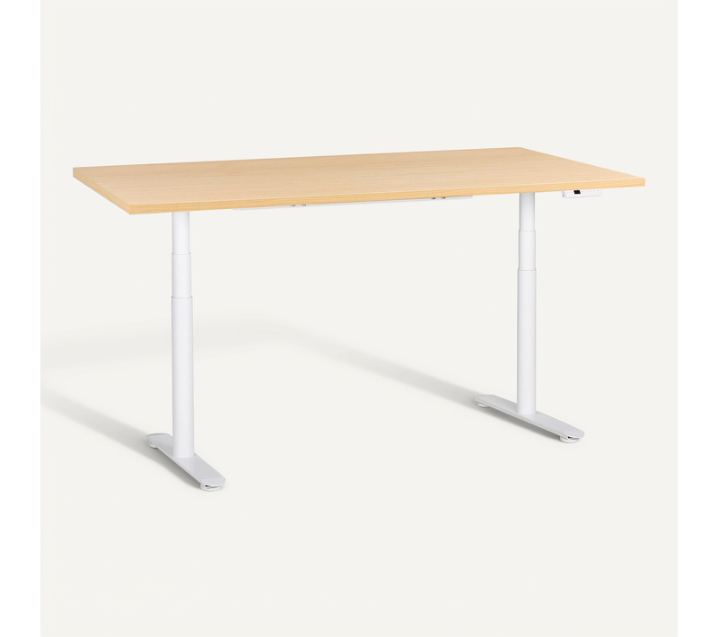 Bureau Réglable En Hauteur électriquement Destinas Marron Clair/blanc 180 Cm 72 Cm