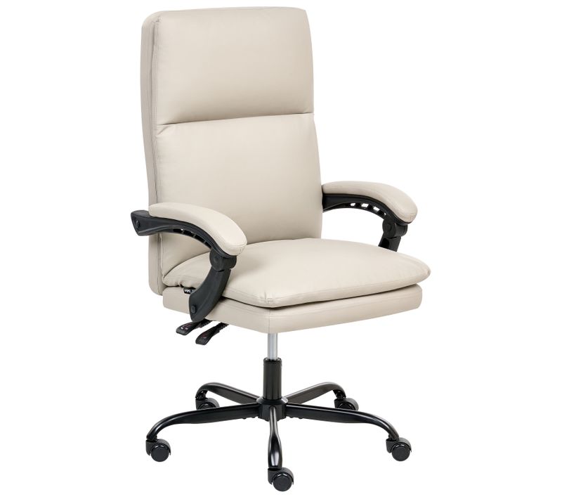 Fauteuil De Bureau Serene Cuir Pu Beige Clair