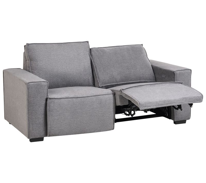 Canapé Relax électrique 2 Places Nukari Tissu Gris