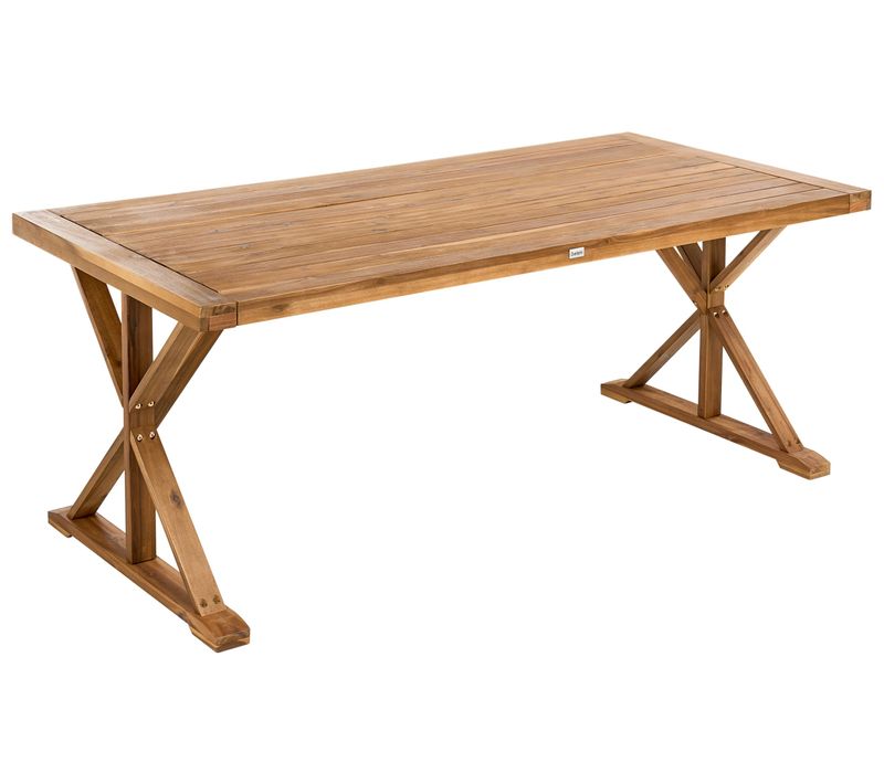 Table De Salle à Manger De Jardin Calabritto 90 Cm 180 Cm Acacia Marron