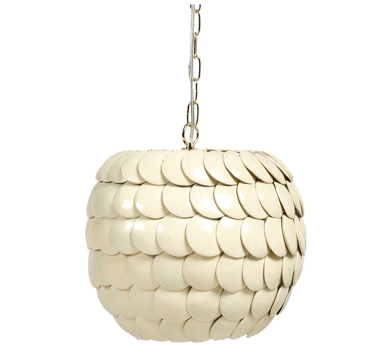 Lampe Suspension Maskeliya Coquille De Noix De Coco Beige