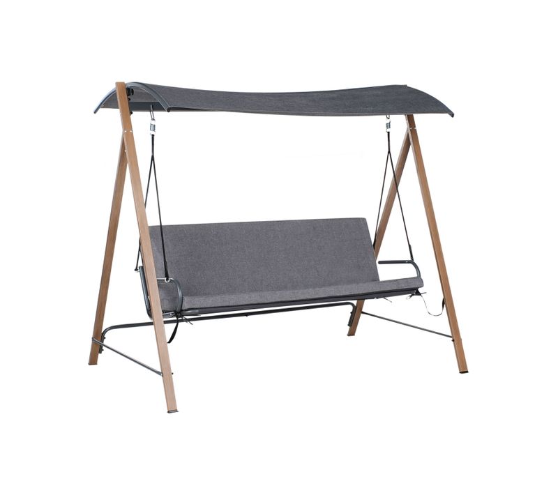 Balancelle De Jardin Bonagia Métal Gris