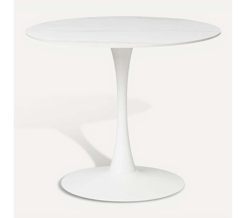 Table De Repas Boca Marbre Blanc 90 Cm 90 Cm Céramique