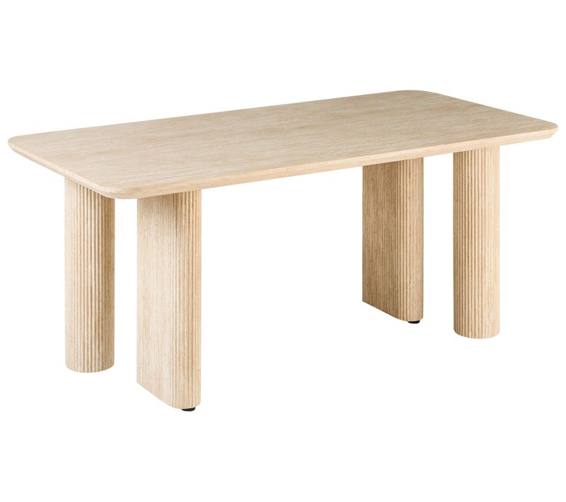 Table De Repas Barroy Effet Travertin 90 Cm 180 Cm
