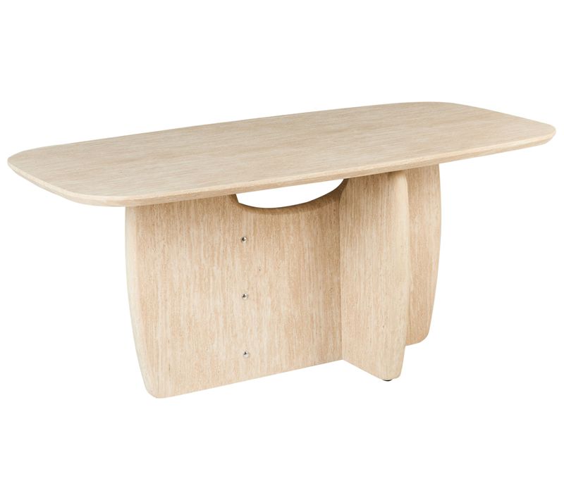 Table De Repas Travers Effet Travertin 90 Cm 180 Cm