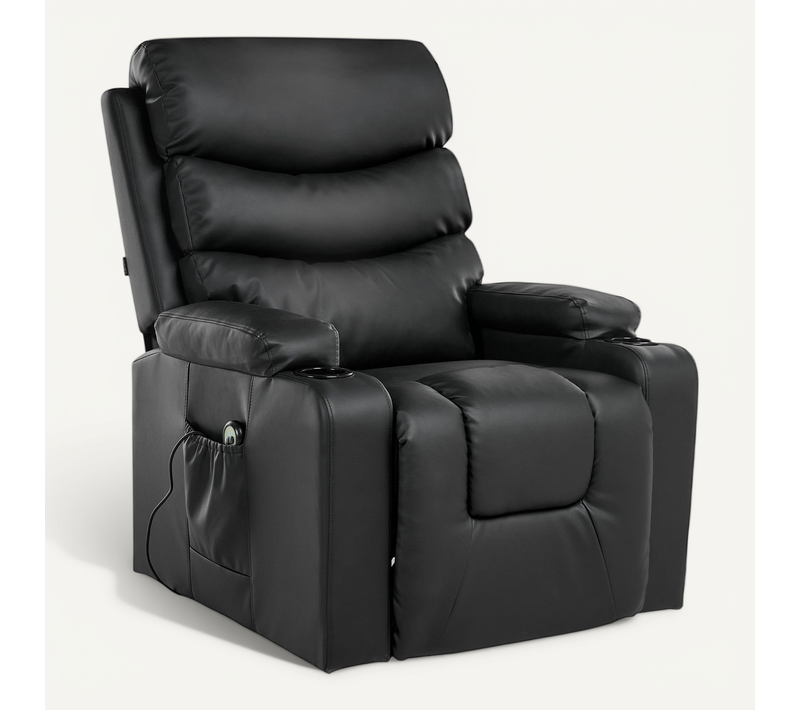 Fauteuil Inclinable électrique Eter simili Noir
