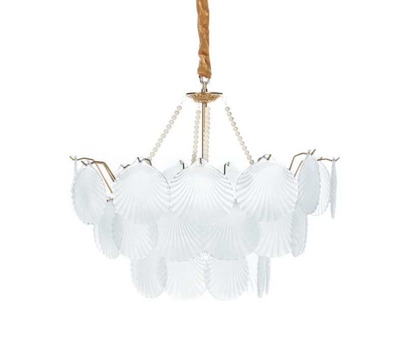 Lustre Bigote Verre Laiton