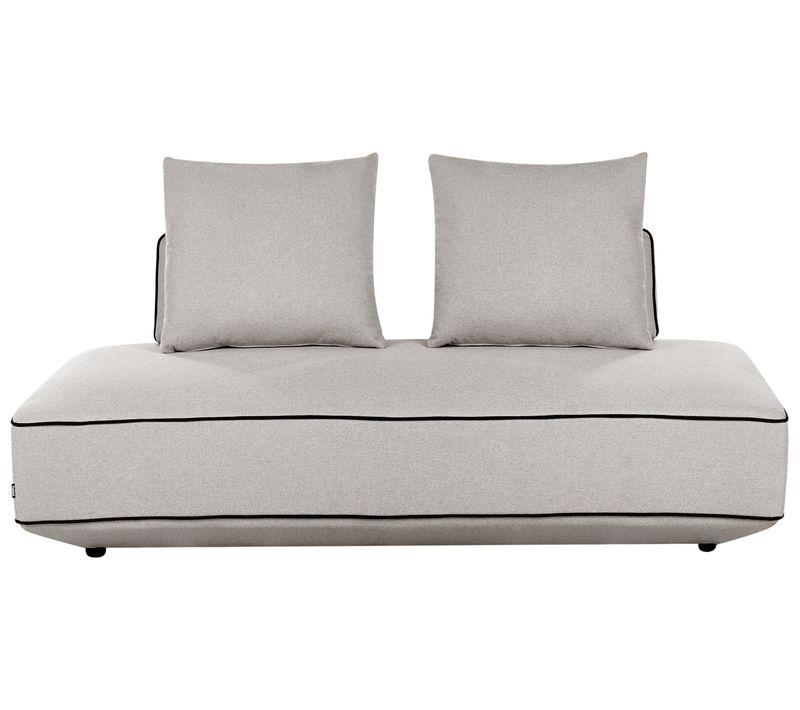 Chaise Longue Seillans Tissu Gris Clair