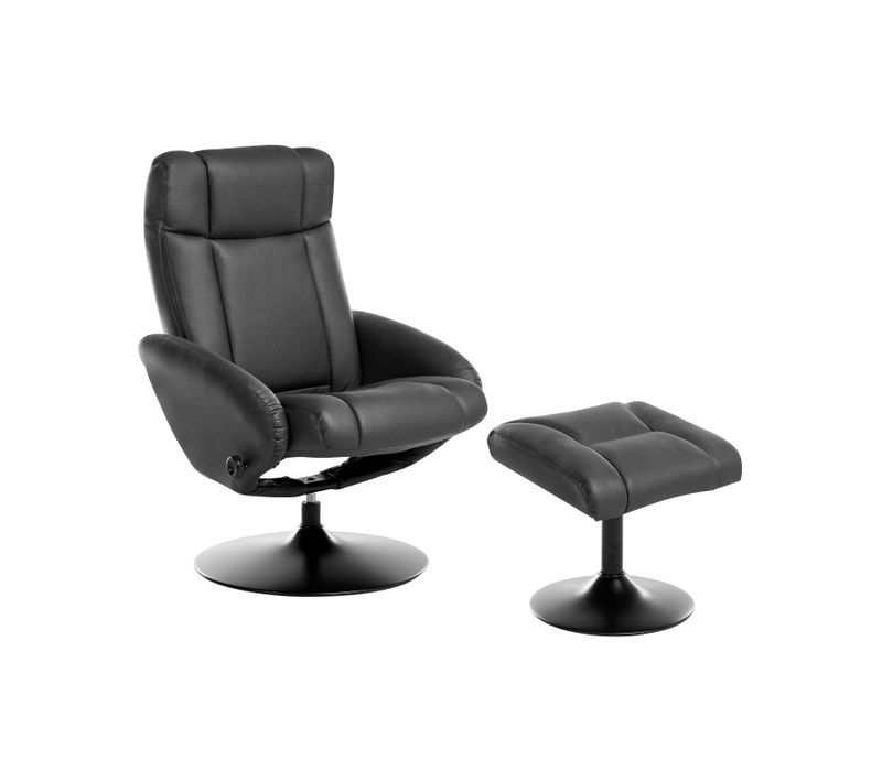 Fauteuil Inclinable Apate Cuir Pu Noir