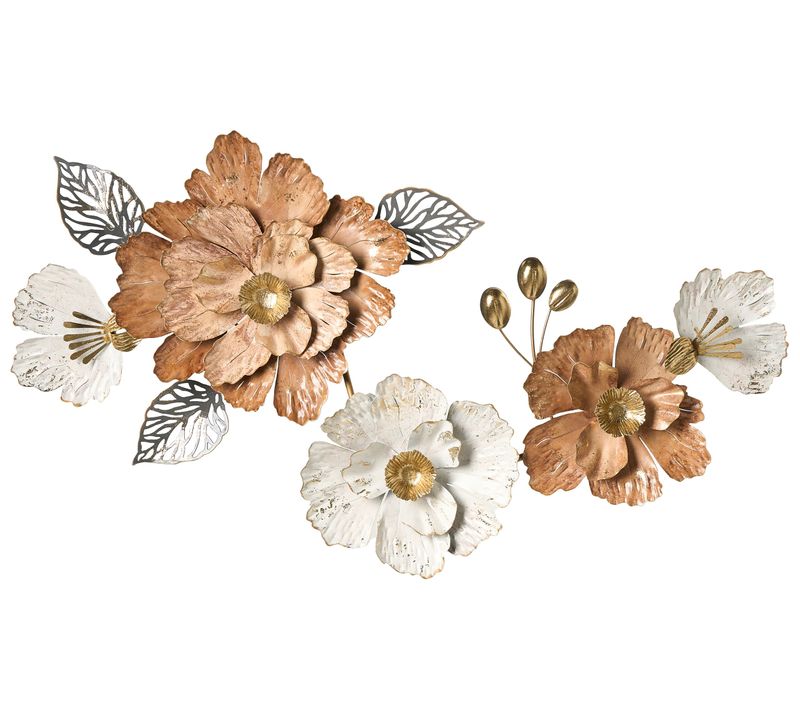 Décoration Murale Fleur Caesium Métal 95 Cm Multicolore