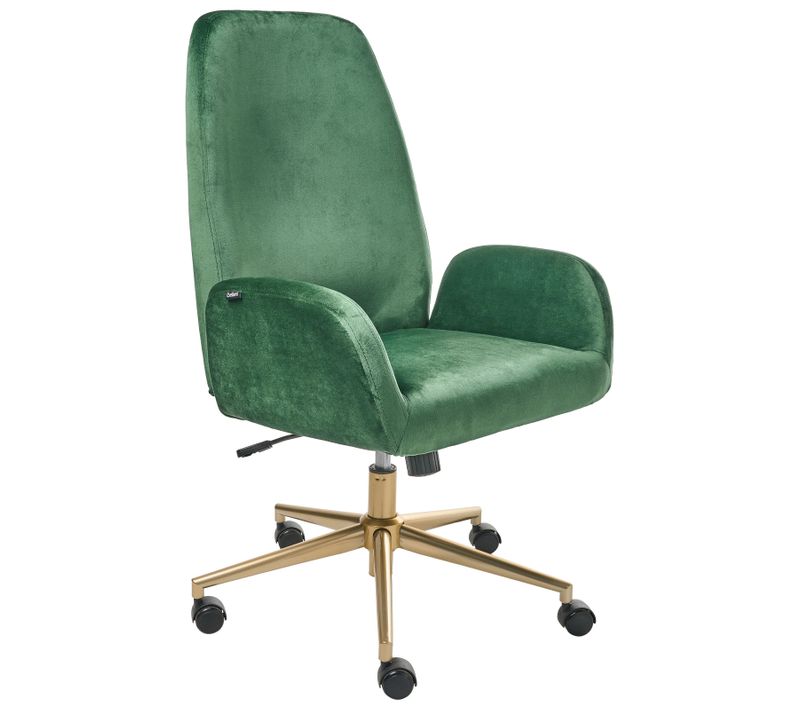 Chaise De Bureau Clare Velours Vert