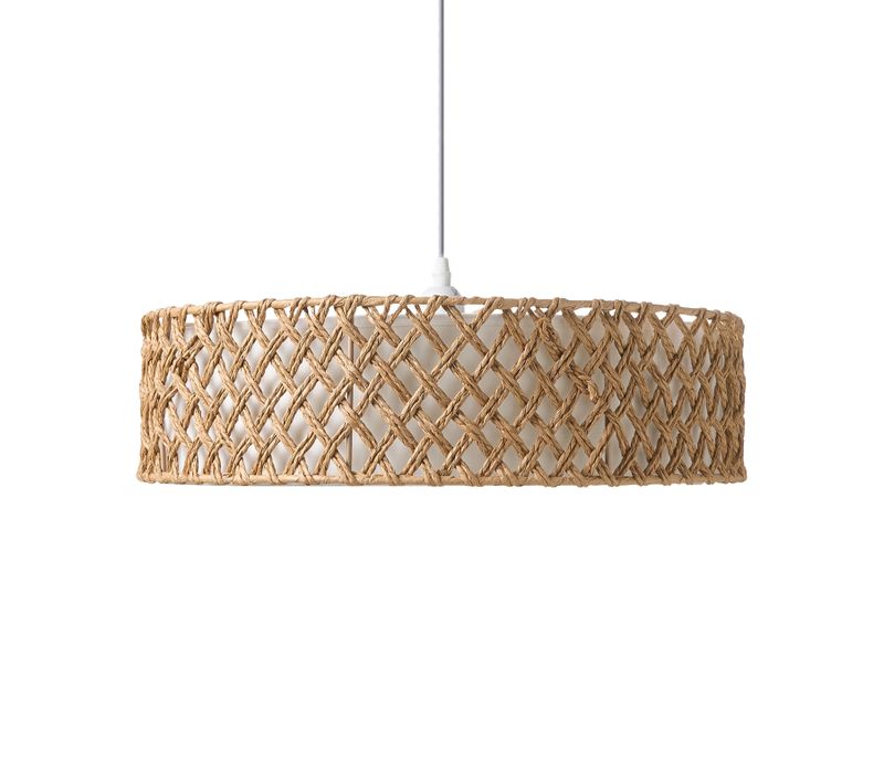 Lampe Suspension Blondin Corde En Papier Naturel