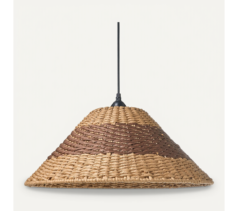 Lampe Suspension Bancal Corde En Papier Naturel