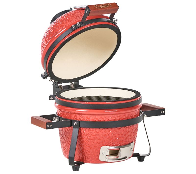 Mini Barbecue Au Charbon De Bois Kamado Céramique Rouge