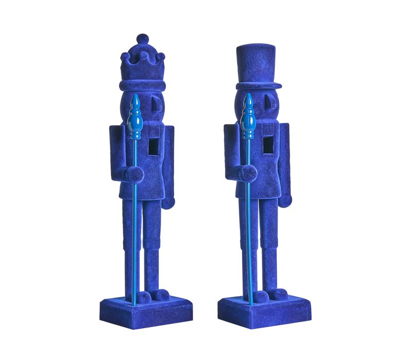 Lot De 2 Figurines Flatey Casse-noisette 40 Cm Bleu