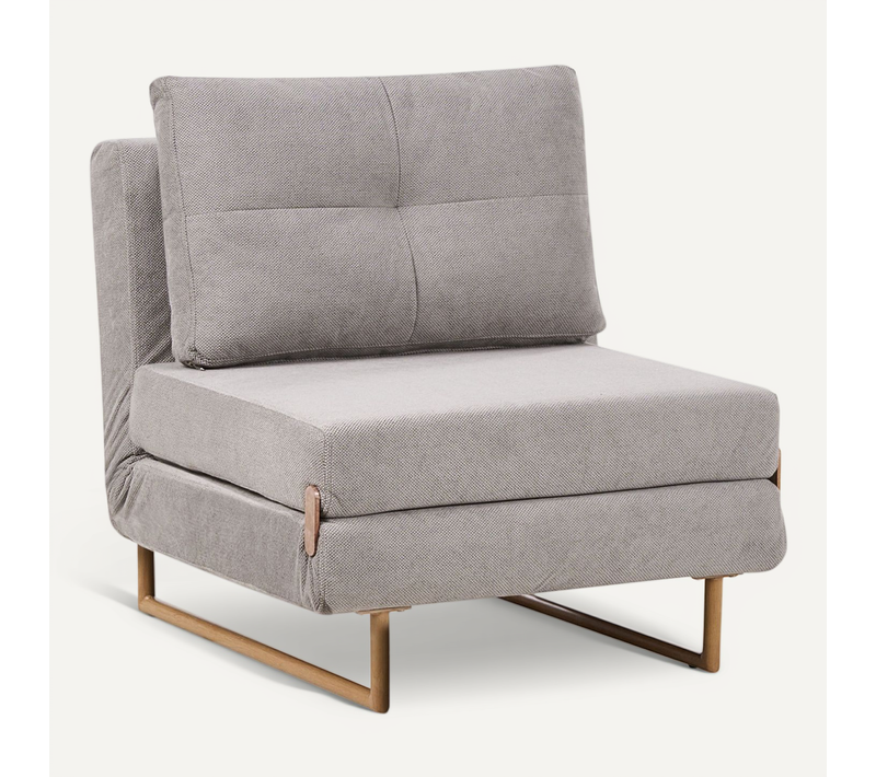 Fauteuil Convertible Jerslev Tissu Gris