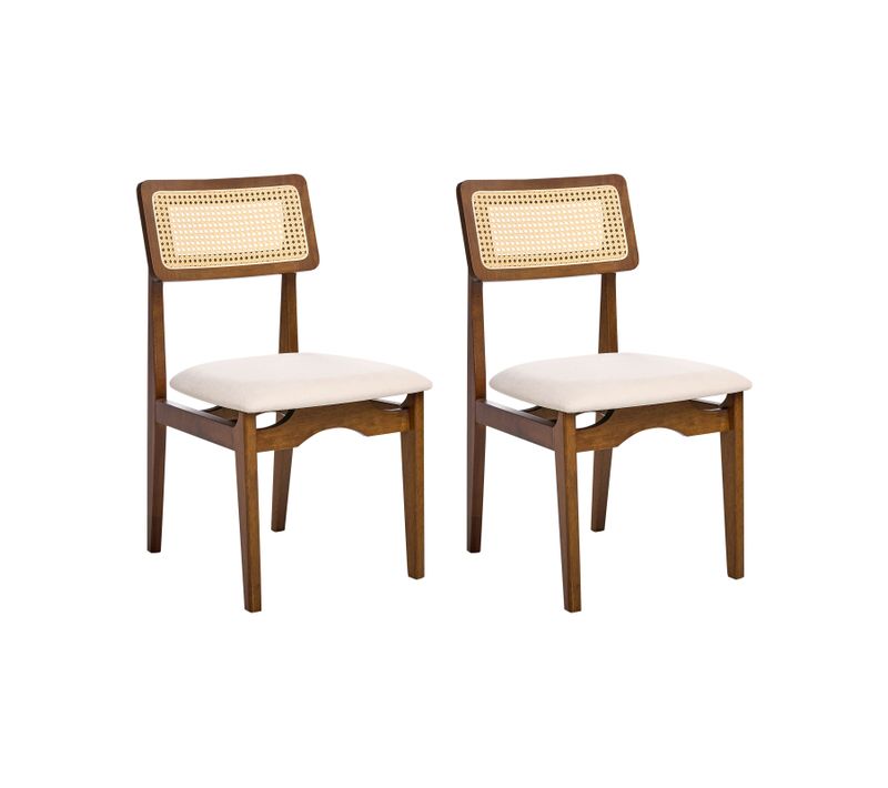 Lot De 2 Chaises De Salle à Manger Rubonia Bois Marron Foncé