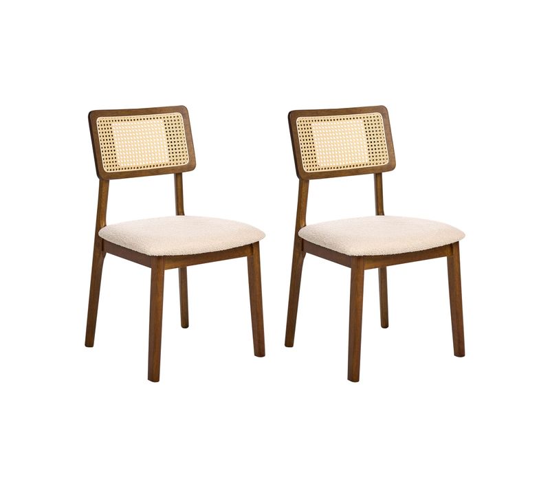 Lot De 2 Chaises De Salle à Manger Embar Bois Marron
