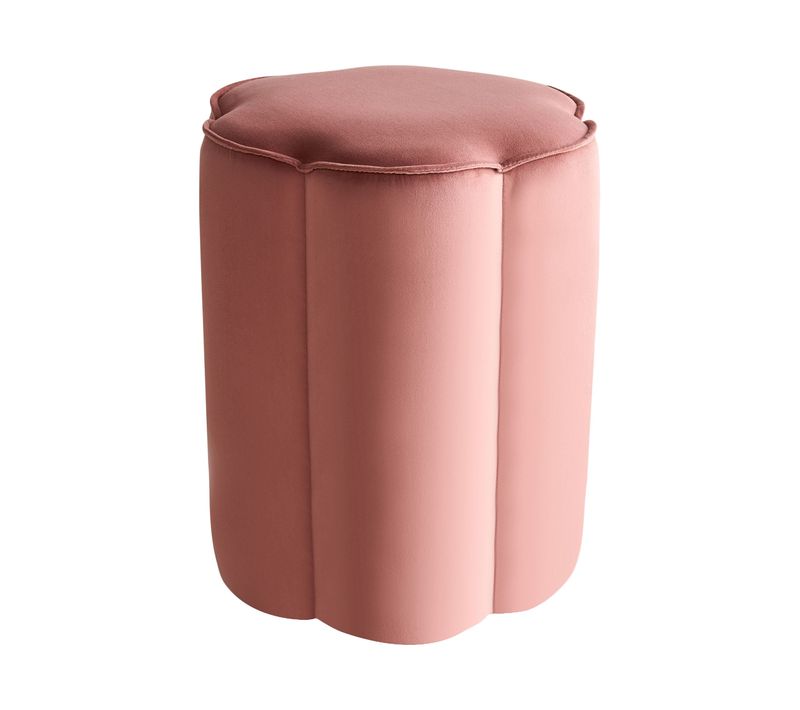 Pouf Tappen Velours Rose