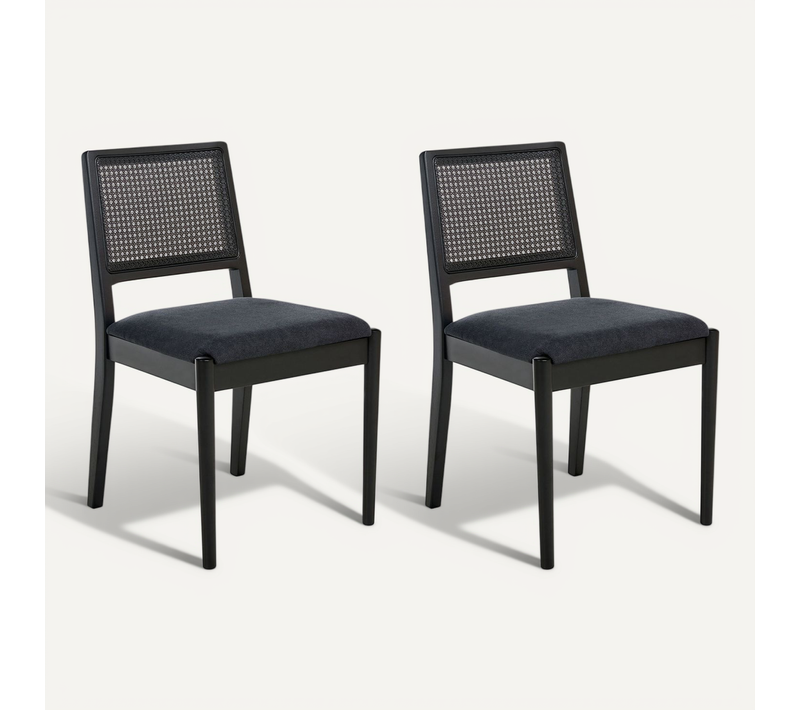Lot De 2 Chaises De Salle à Manger Tamarac Bois Noir