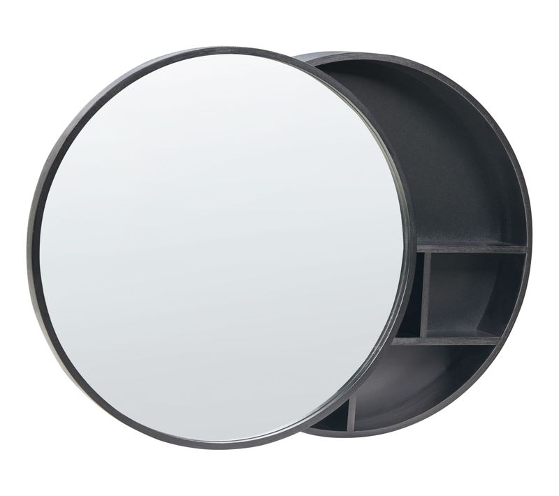 Armoire De Toilette Murale Ucayali 50 Cm 50 Cm Noir