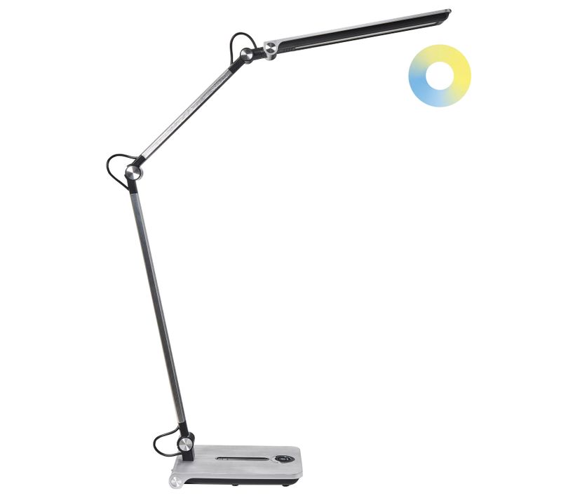 Lampe De Bureau LED Aquila Avec Variateur Argenté