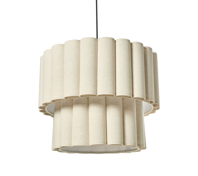 Lampe Suspension Belessa Lin Beige Clair