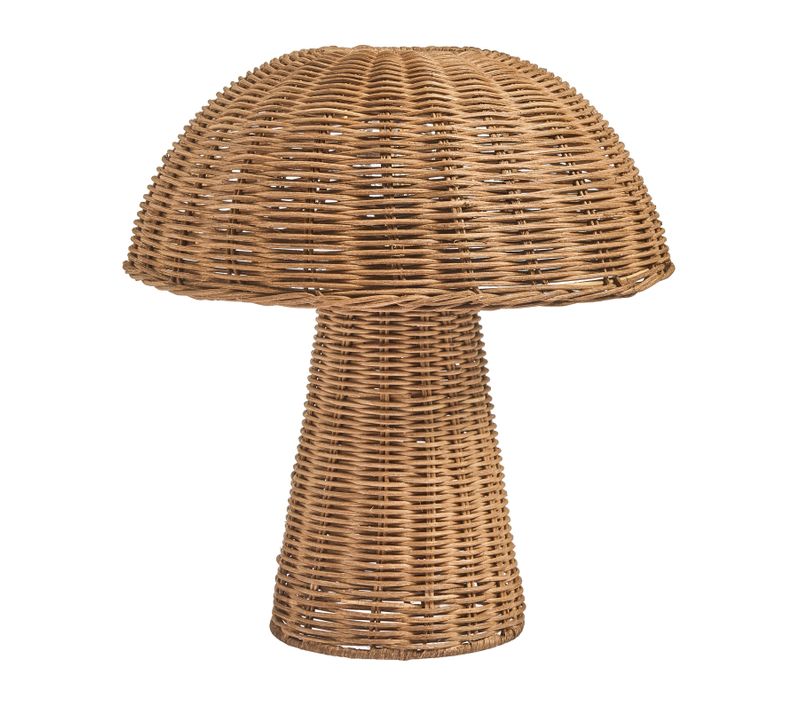 Lampe à Poser Champignon Alero Rotin Naturel