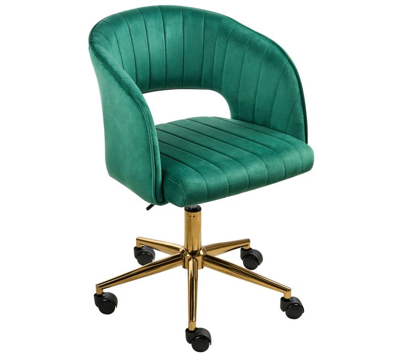 Chaise De Bureau Katonah Velours Vert