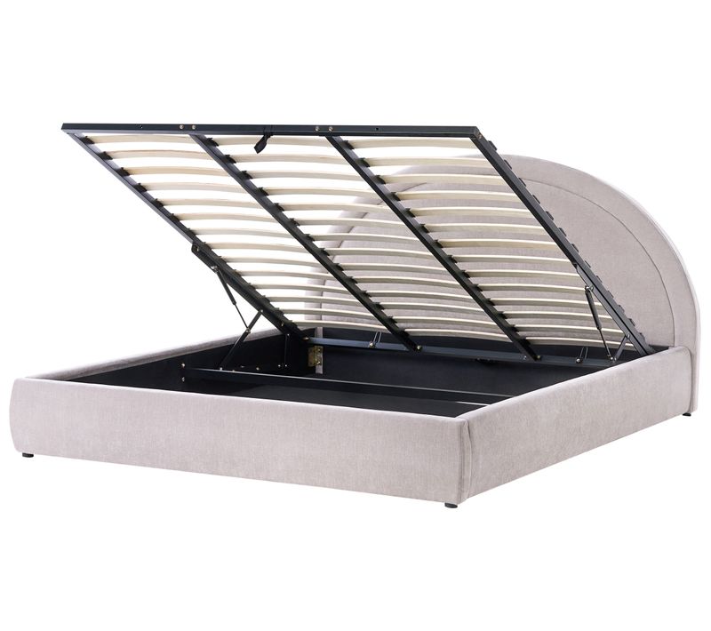 Lit Ottoman Tissu Mouzon 180 X 200 Cm Beige