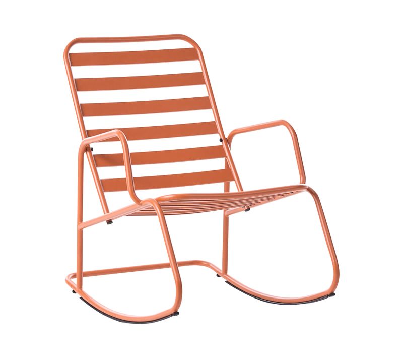 Fauteuil à Bascule De Jardin Turi Métal Orange