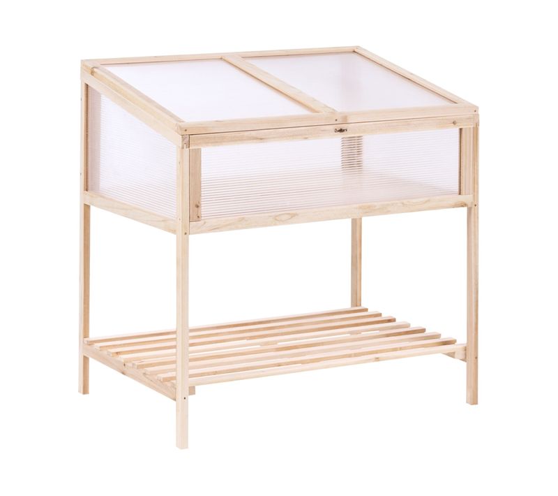 Serre De Balcon Aranova Bois De Sapin Marron Clair 58 Cm