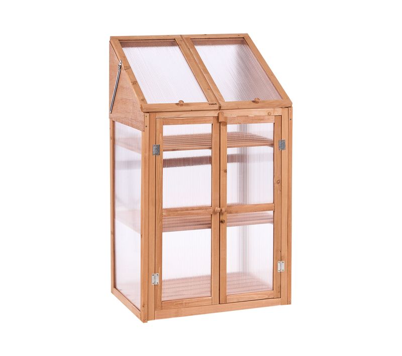 Serre De Balcon Volvera Bois De Sapin Marron Clair 49 Cm