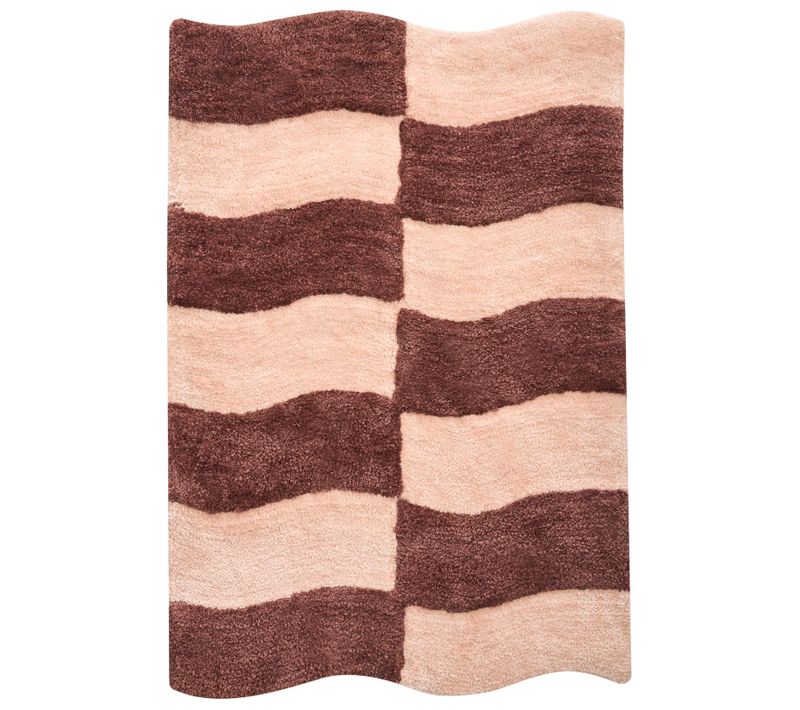 Tapis De Bain Diwana Marron/beige 60 X 90 Cm
