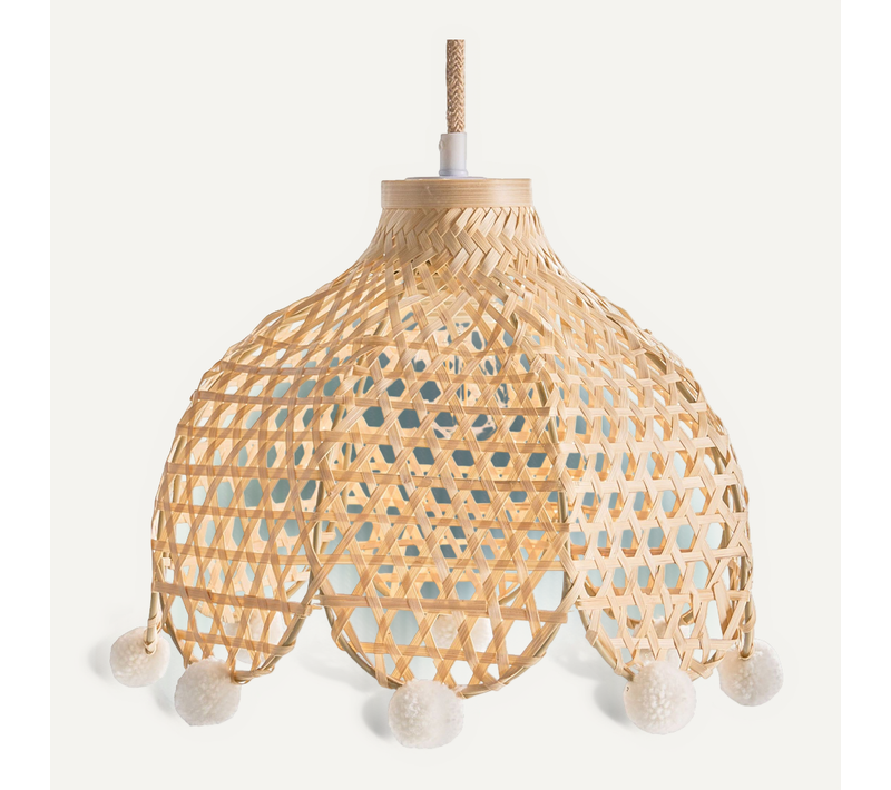 Lampe Suspension Manyame Rotin Naturel