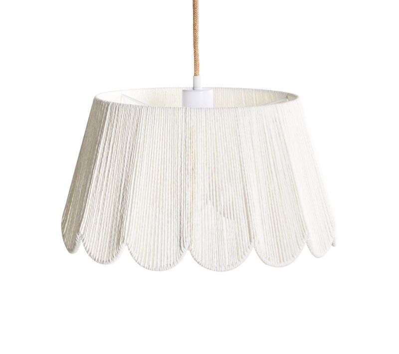 Lampe Suspension Sebakwe Corde En Papier Beige Clair