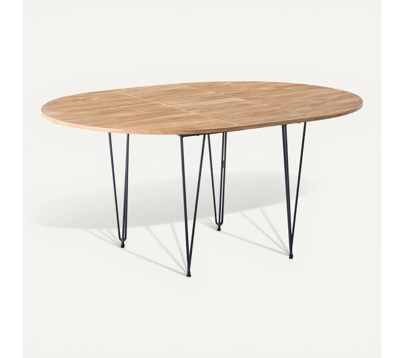 Table De Salle à Manger Extensible Louise Marron 120/160 Cm 120 Cm