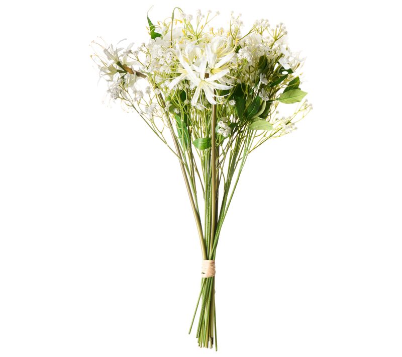 Bouquet De Fleurs Artificielles Veiros 38 Cm Blanc