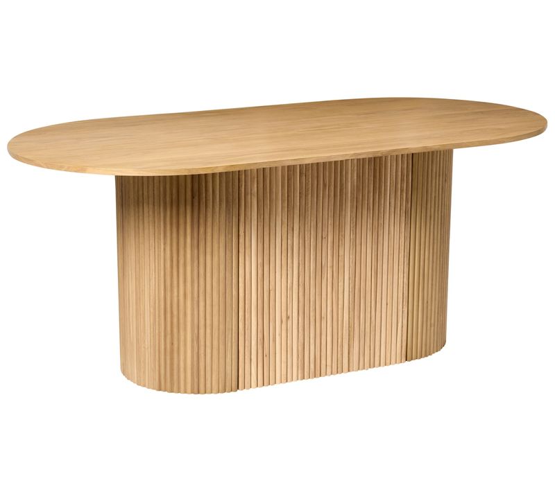 Table De Repas Lunnin Chêne Clair 90 Cm 180 Cm