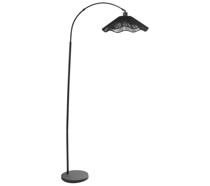 Lampadaire Migori Papier Noir