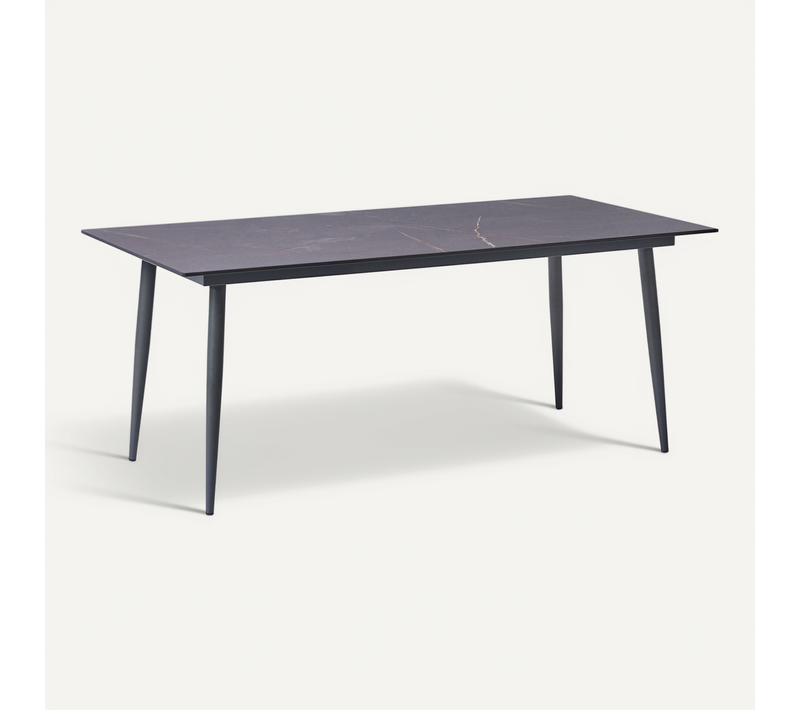 Table De Salle à Manger De Jardin Tolentino 180 Cm 90 Cm Effet Marbre Marbre Gris