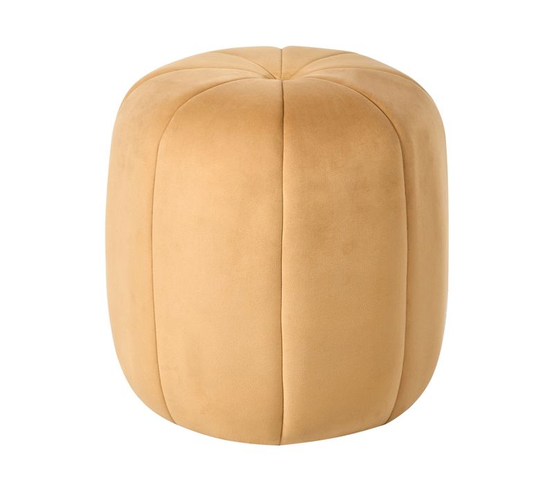 Pouf Selby Velours Moutarde