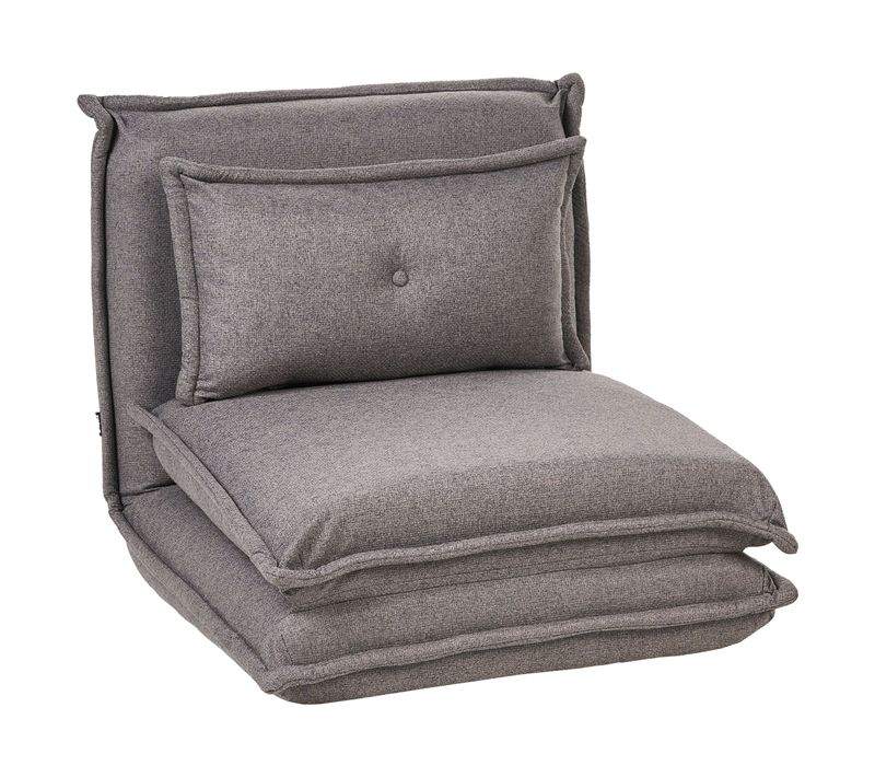 Fauteuil Convertible Dellen Tissu Gris Foncé