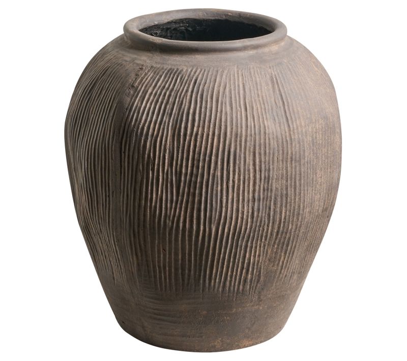 Vase à Fleurs Katerini 40 Cm Marron