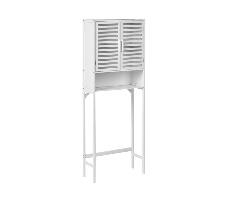 Meuble Haut Okarche Bambou 63 Cm Blanc
